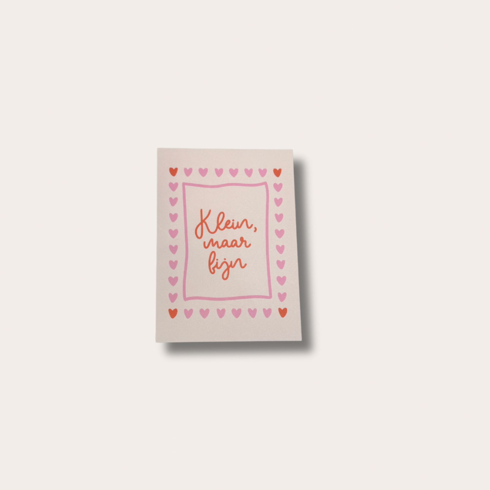 Kaart - Klein maar fijn - roze