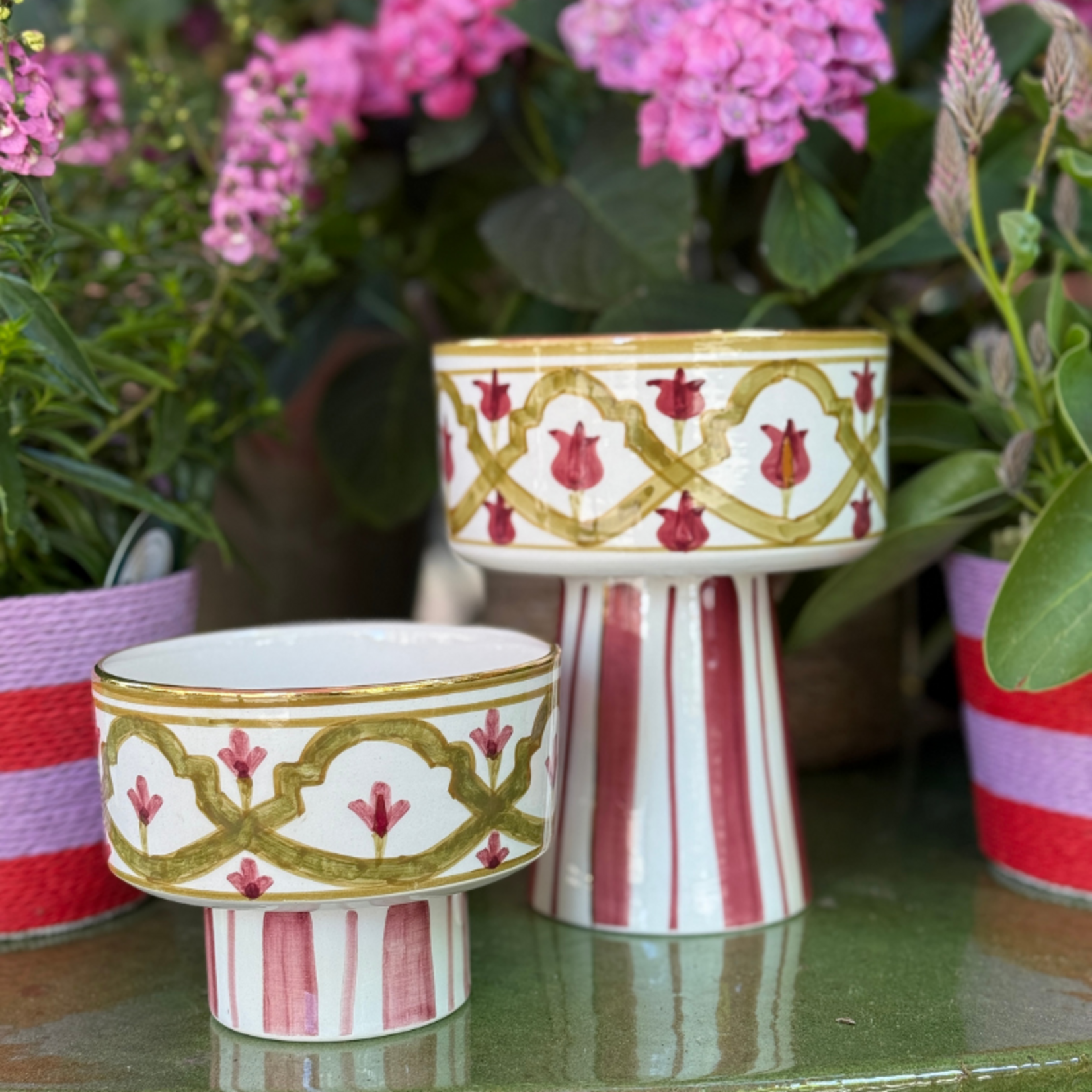 Chabi Chic Chabi Chic - schaal op voet - kaki bordeaux S