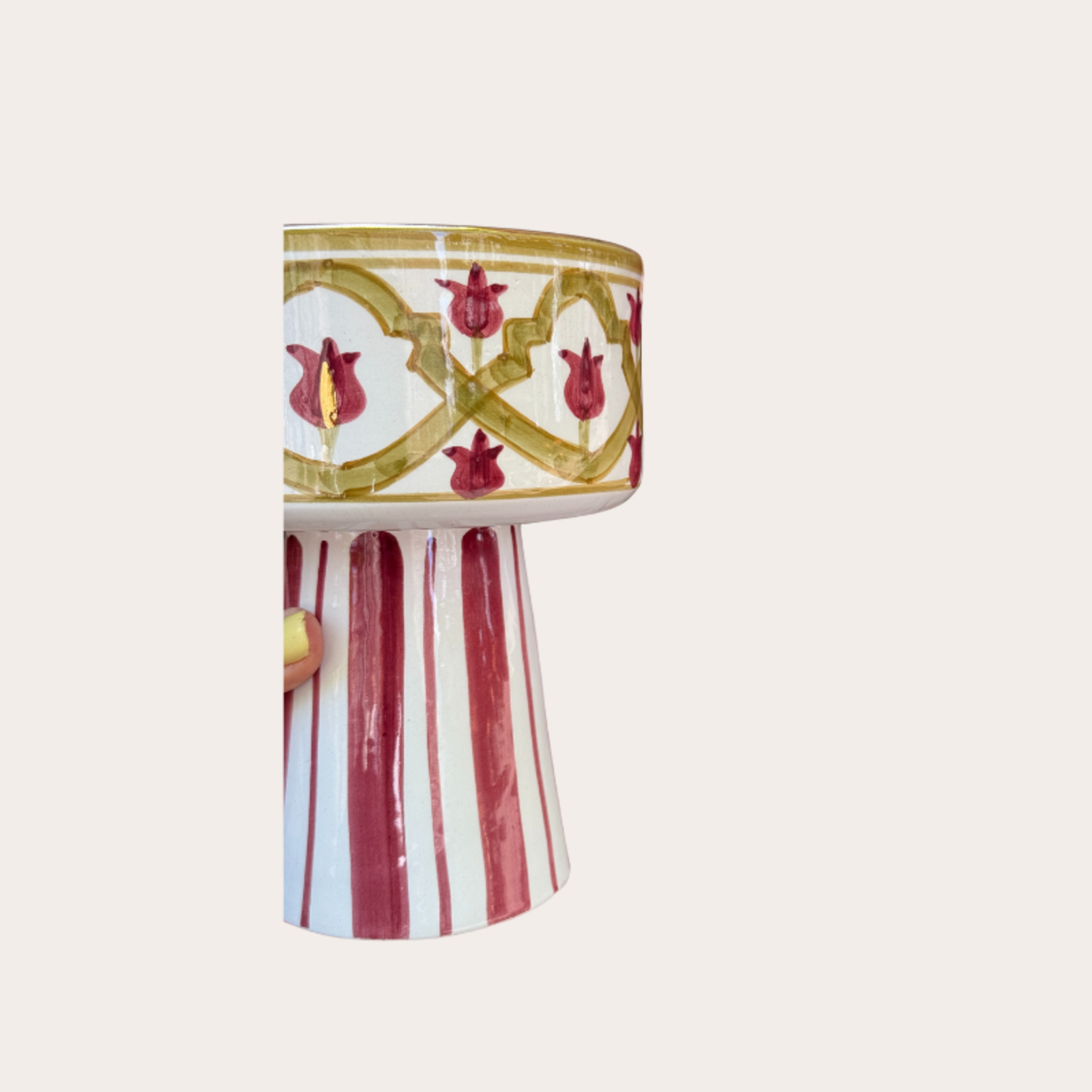 Chabi Chic Chabi Chic - schaal op voet - kaki bordeaux M