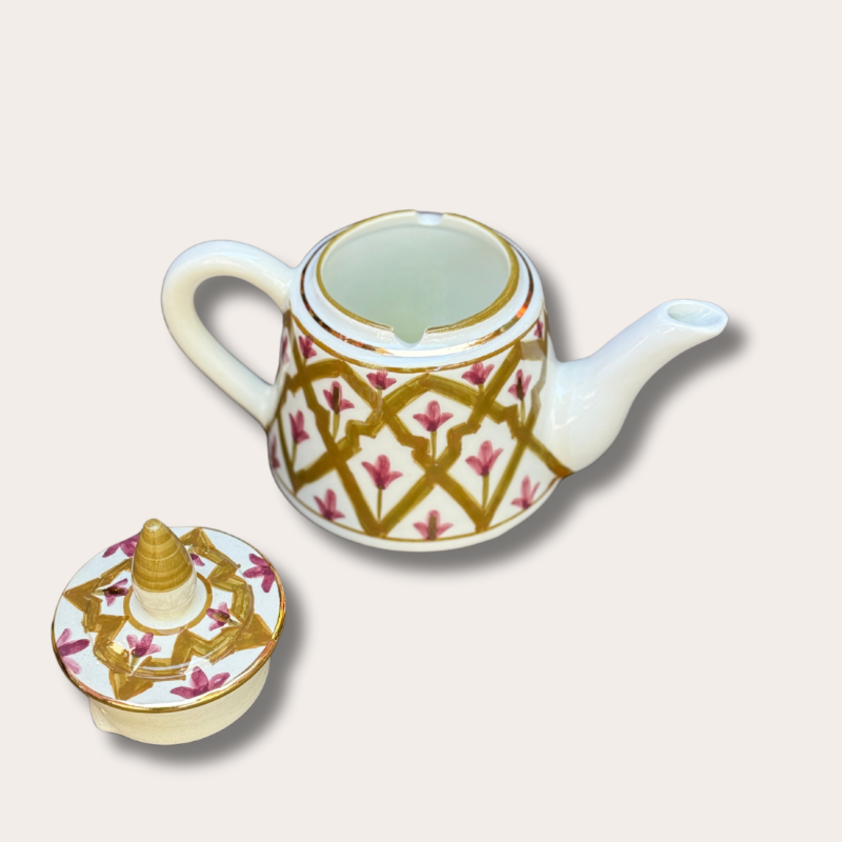 Chabi Chic Chabi Chic - thee pot - kaki bordeaux