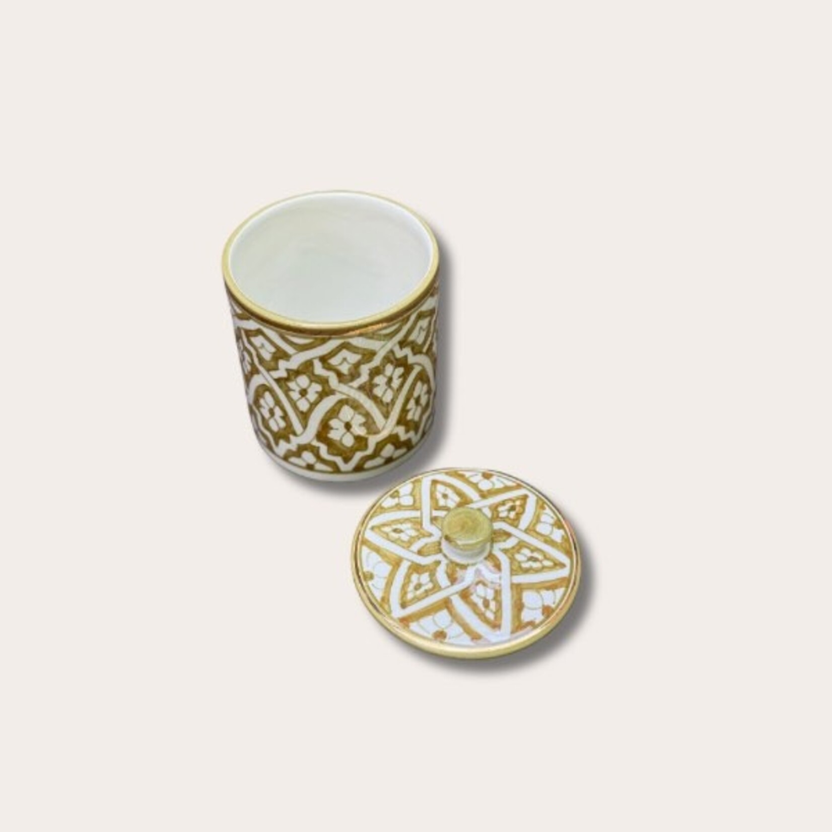Chabi Chic Chabi Chic - voorraadpot - kaki bloemen M