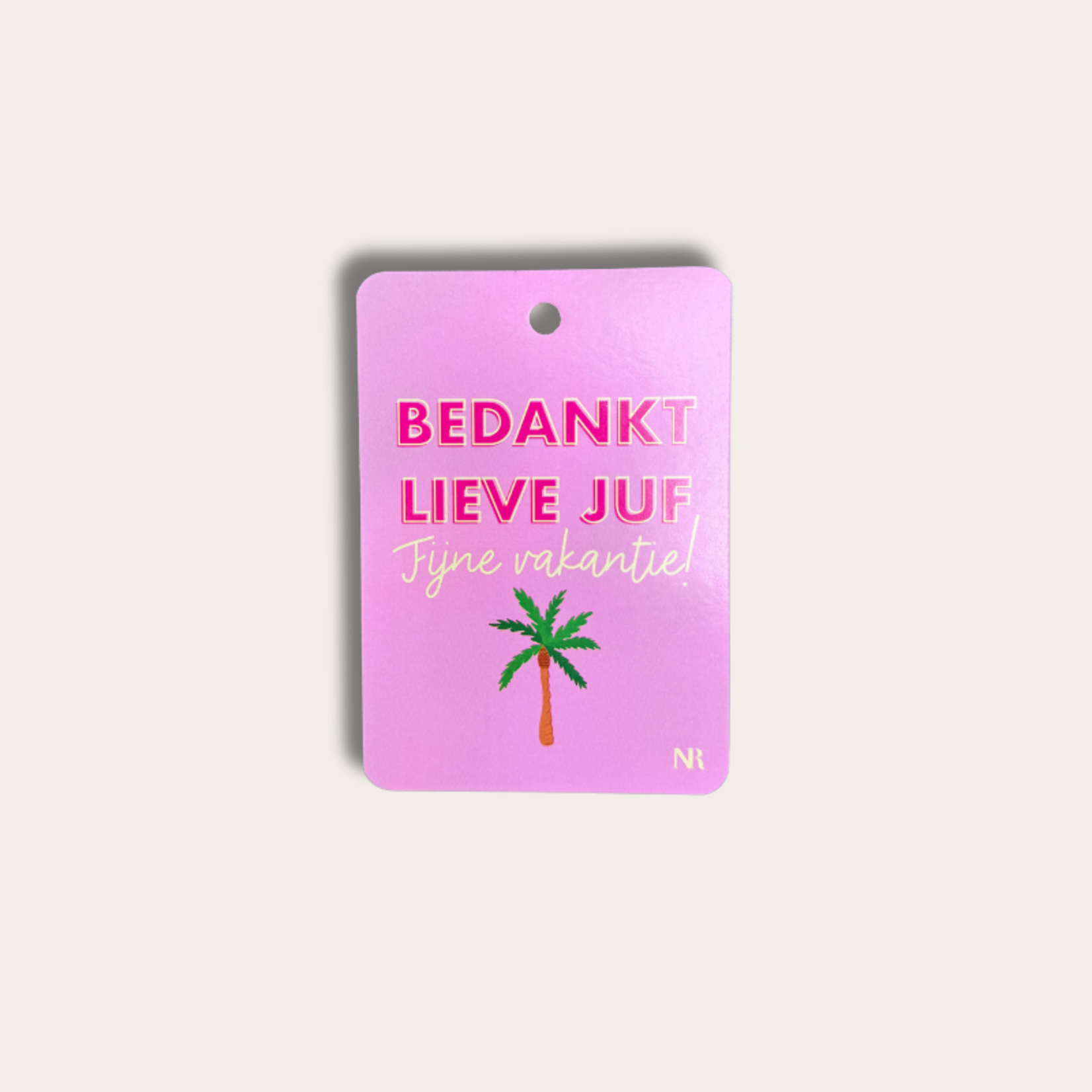 Kaart klein - Bedankt lieve juf fijne vakantie