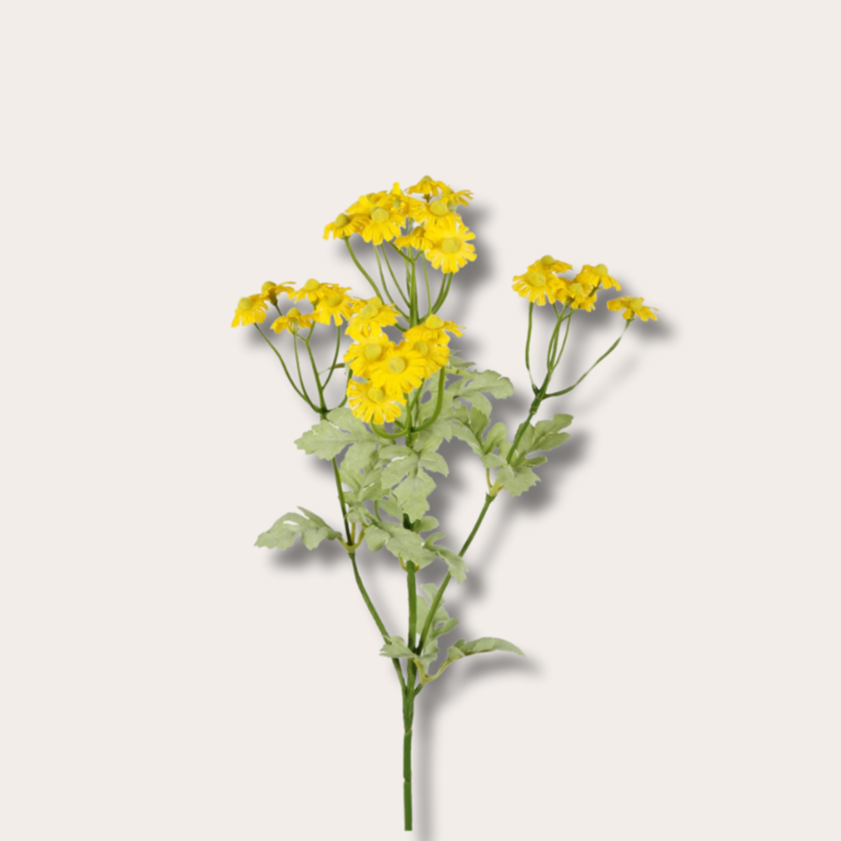 Zijden bloem - Madelief - zacht geel