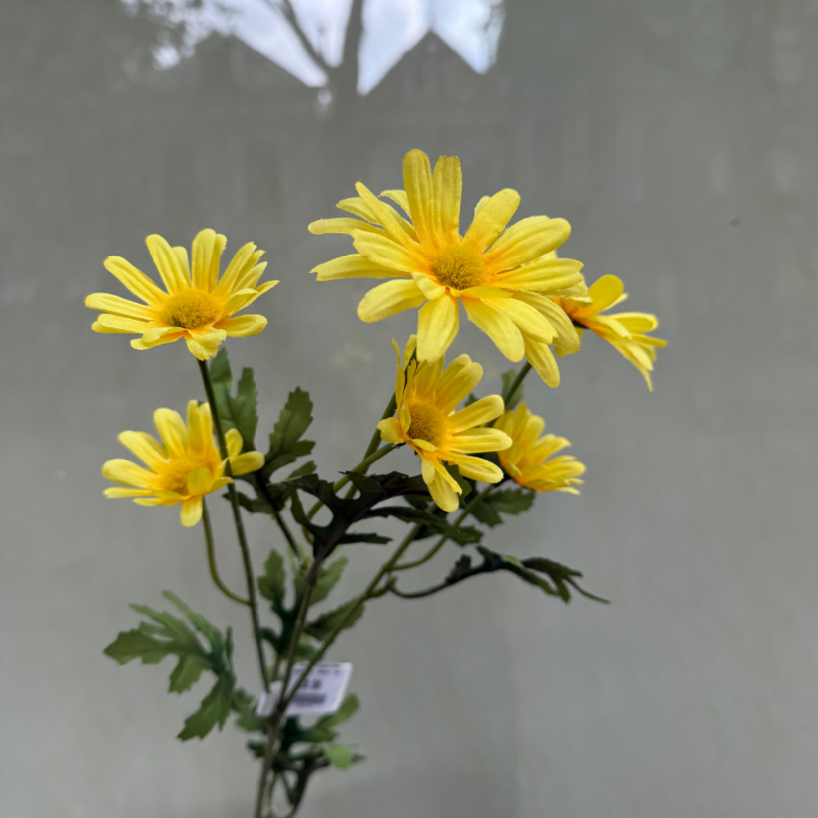 Zijden bloem - Madelief - geel
