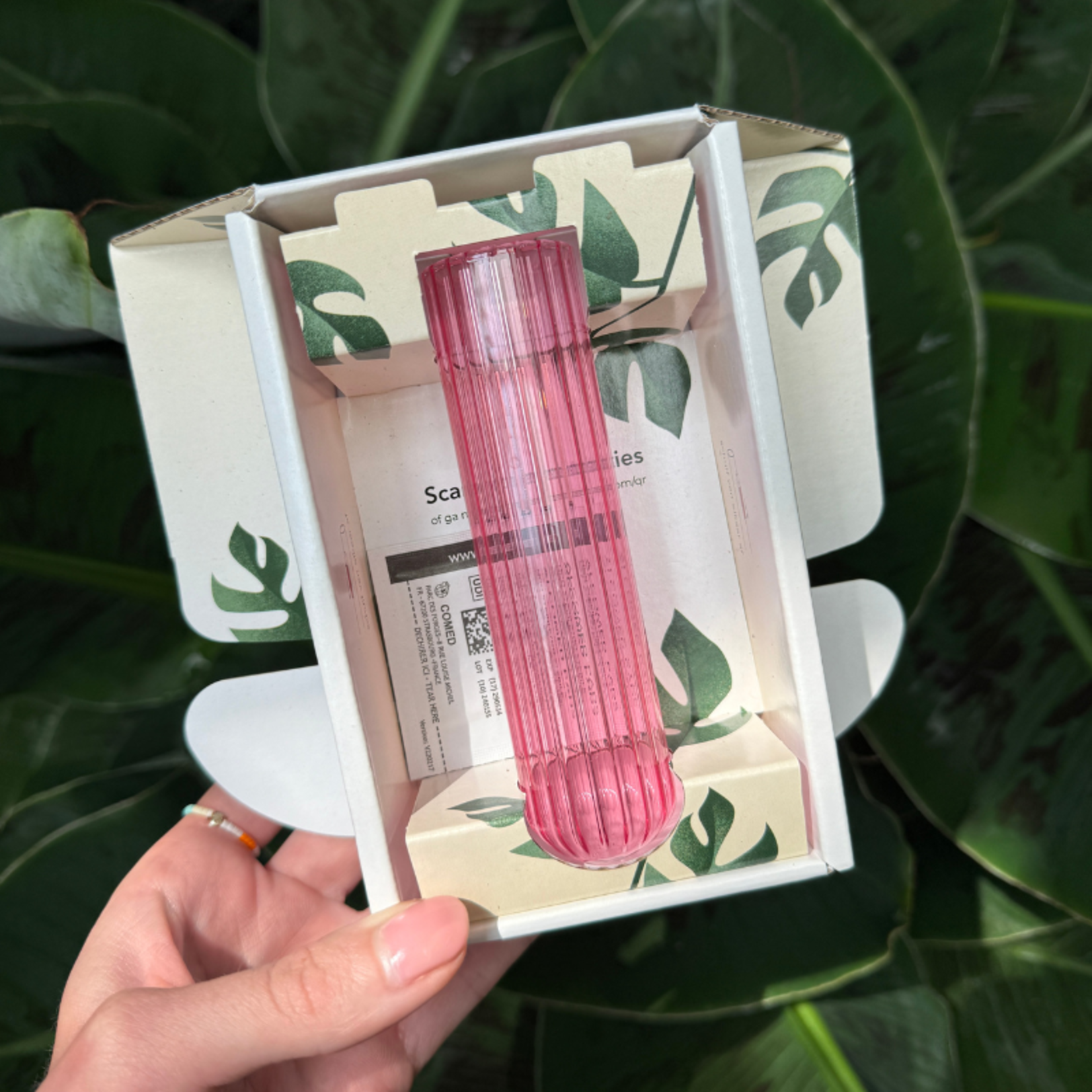 Muurbloempjes 1 planthanger XL  - ribbel roze