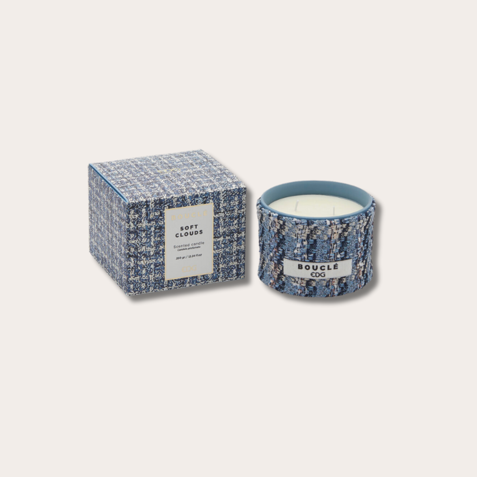 Geurkaars - boucle blauw