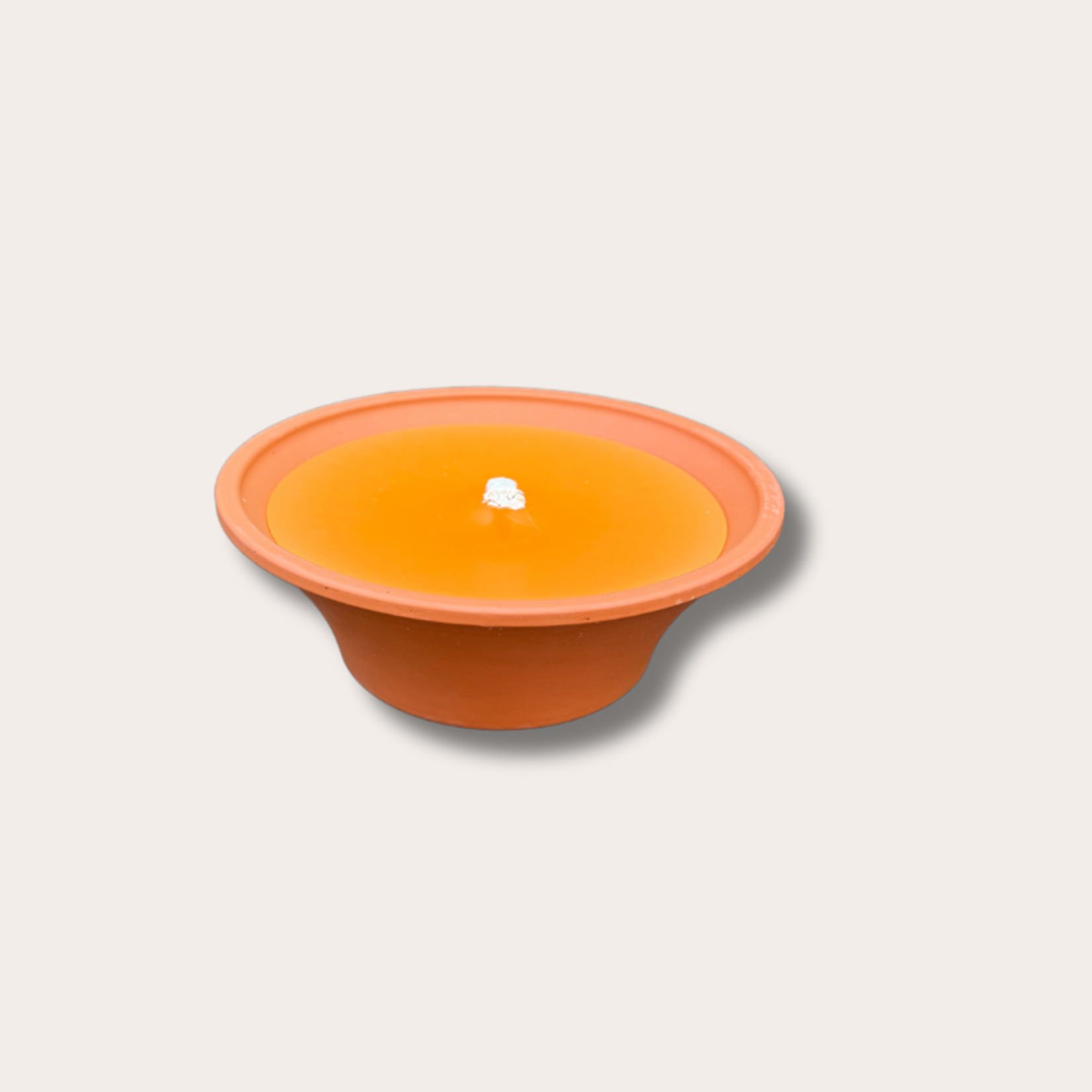 Buiten kaars - terracotta pot L - Oranje