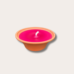 Buiten kaars - terracotta pot L - Fuschia