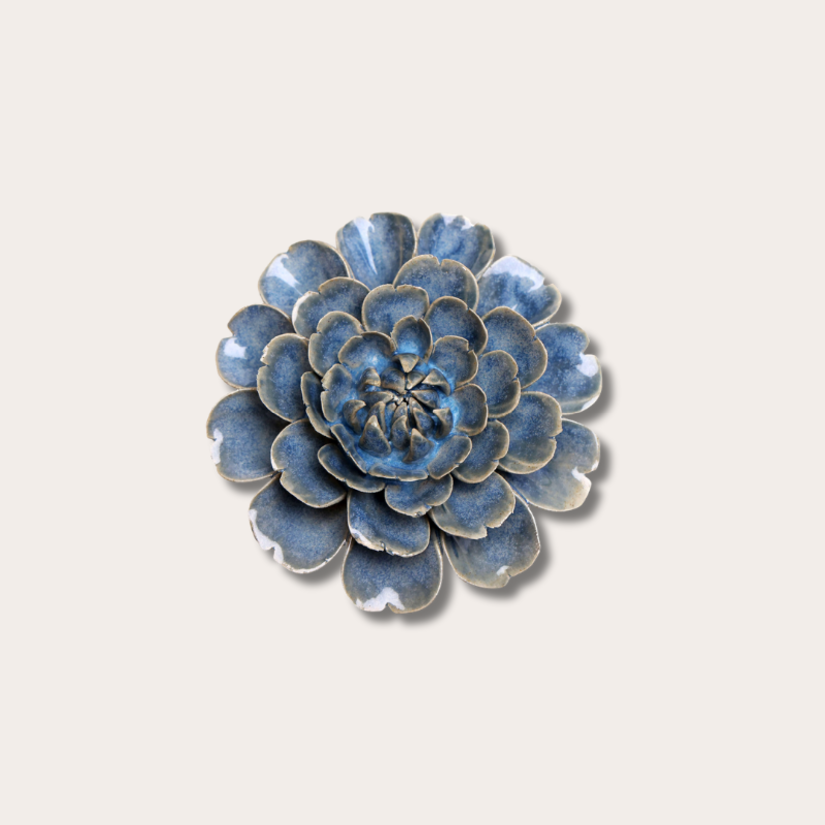 Keramieken bloem - Cosmea - Denim blauw