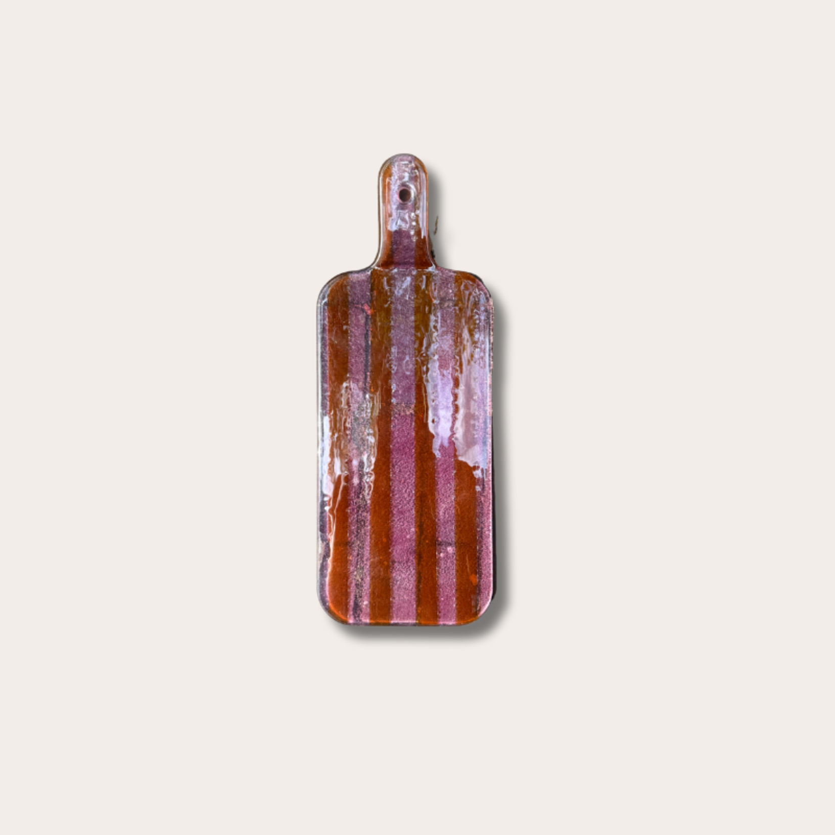 Borrelplank - Glas - Oranje/roze - S