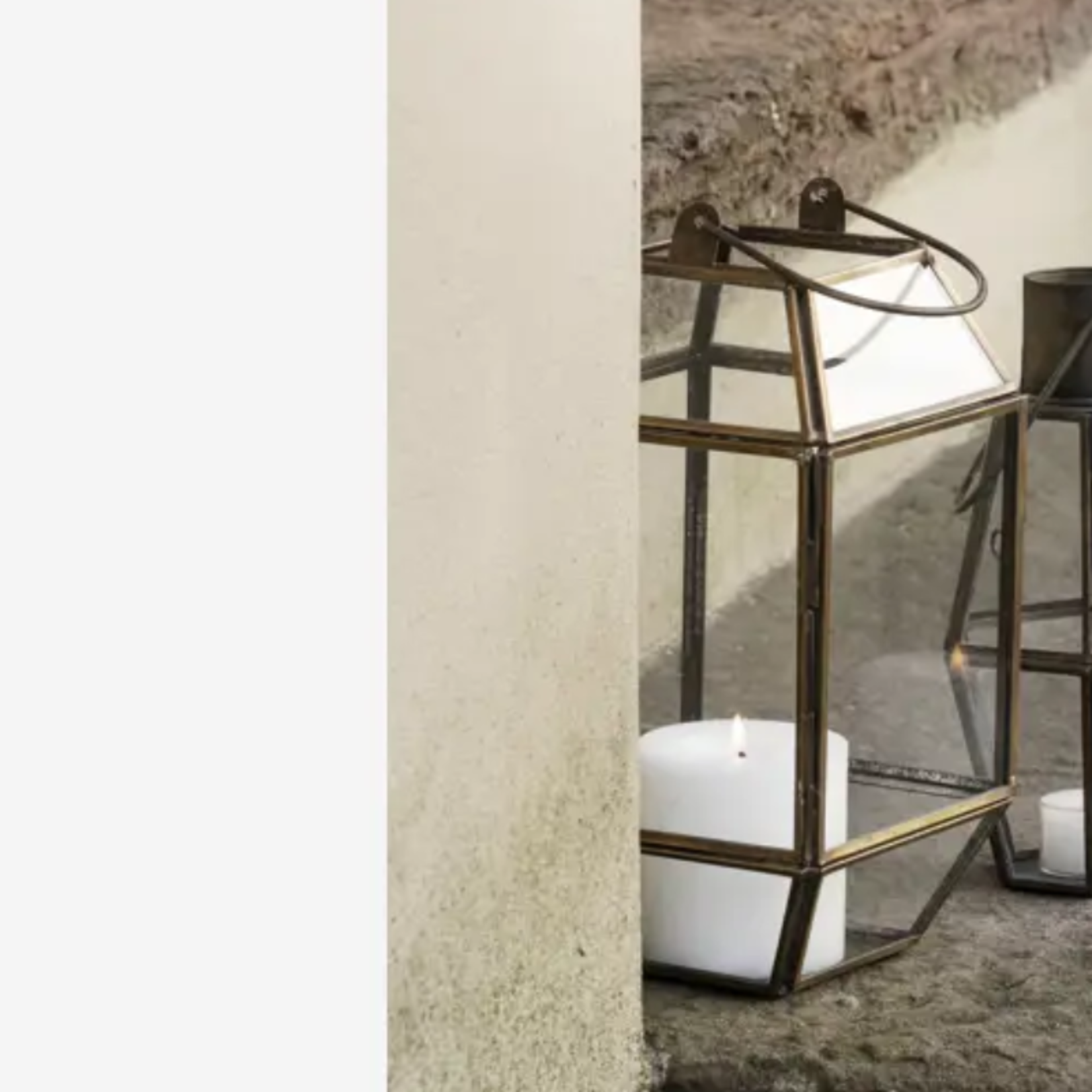 Lantaarn glas - Goud - Boog