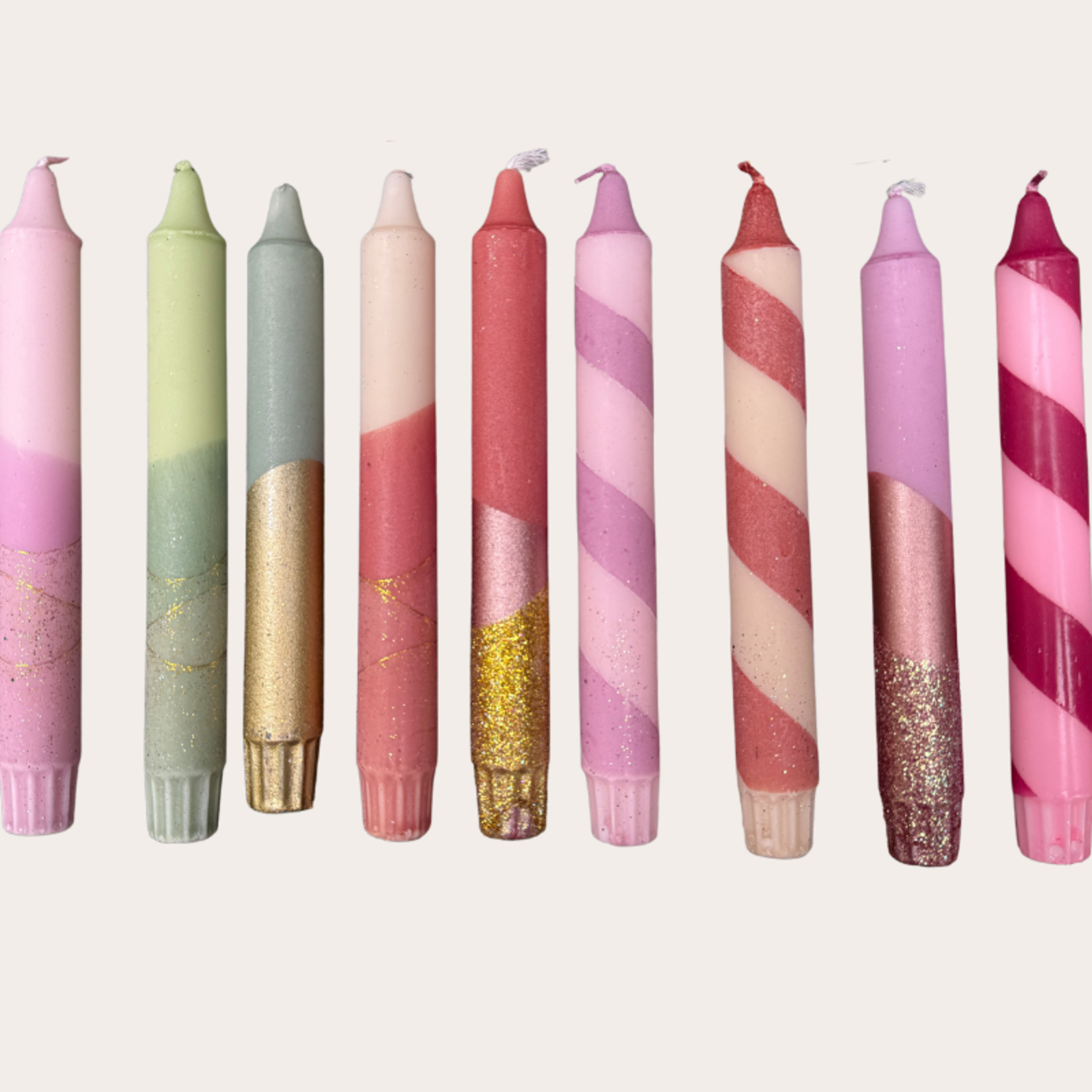 Kaars - Essence - Roze glitter overloop