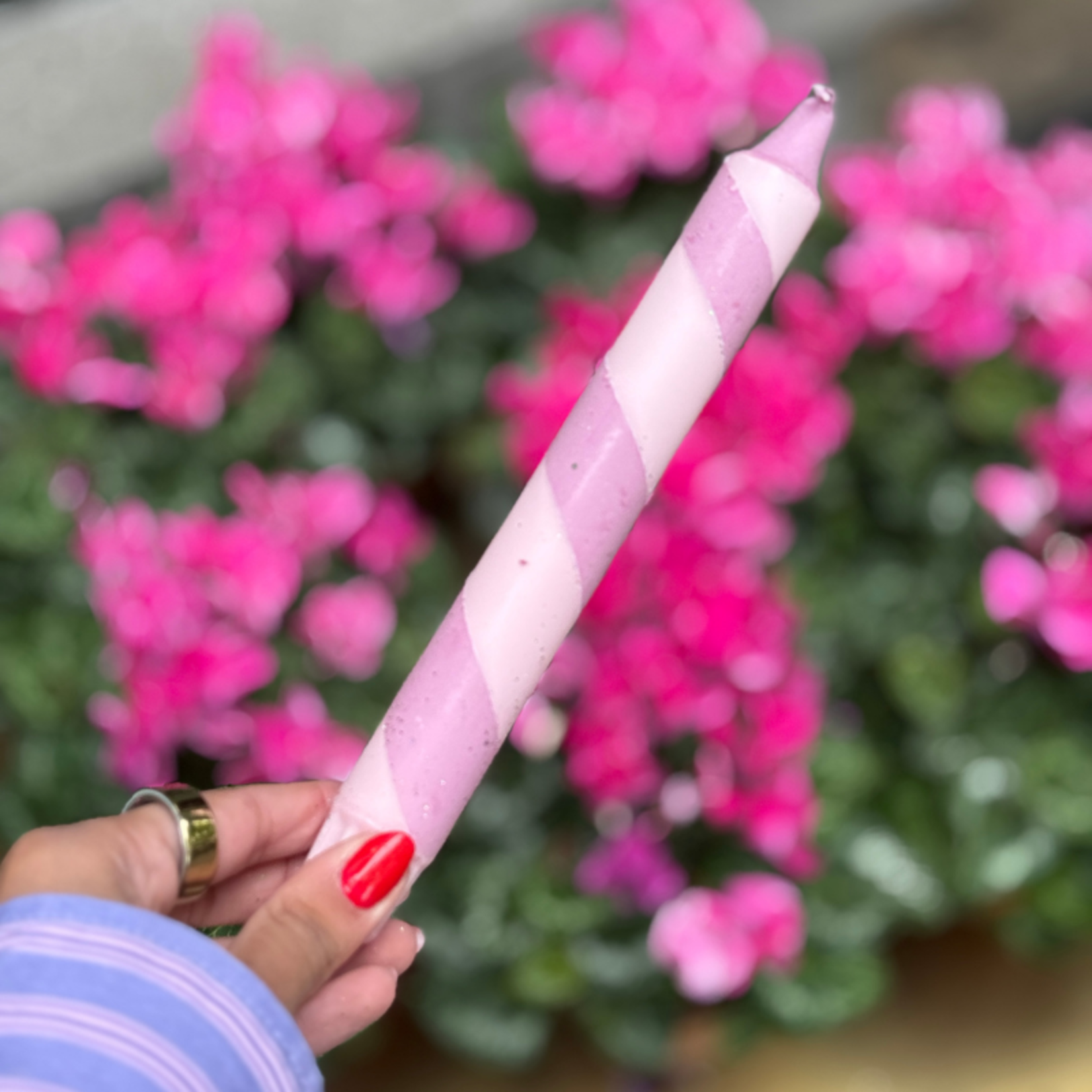 Kaars - Essence - Roze spiraal