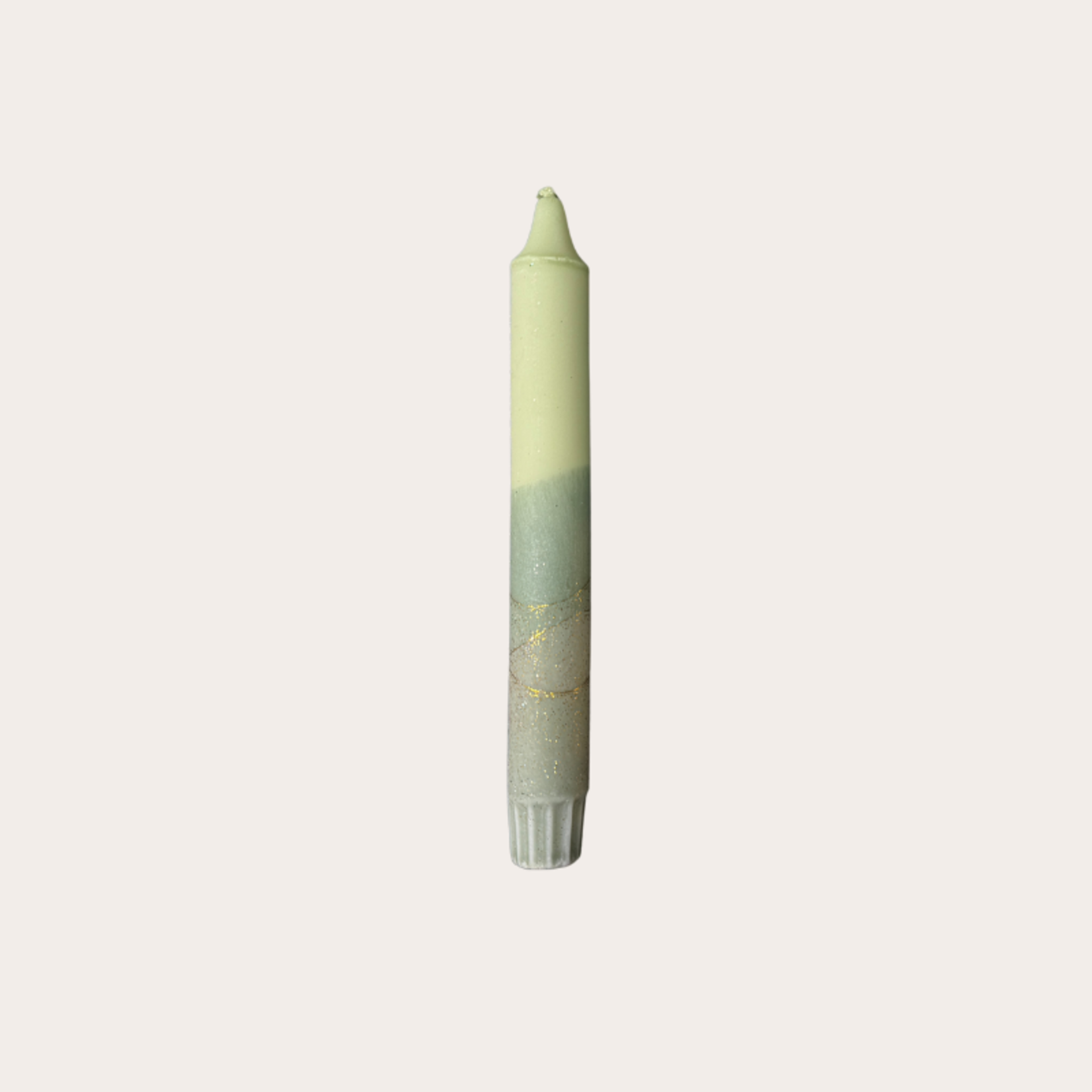Kaars - Essence - Groen/goud glitter overloop