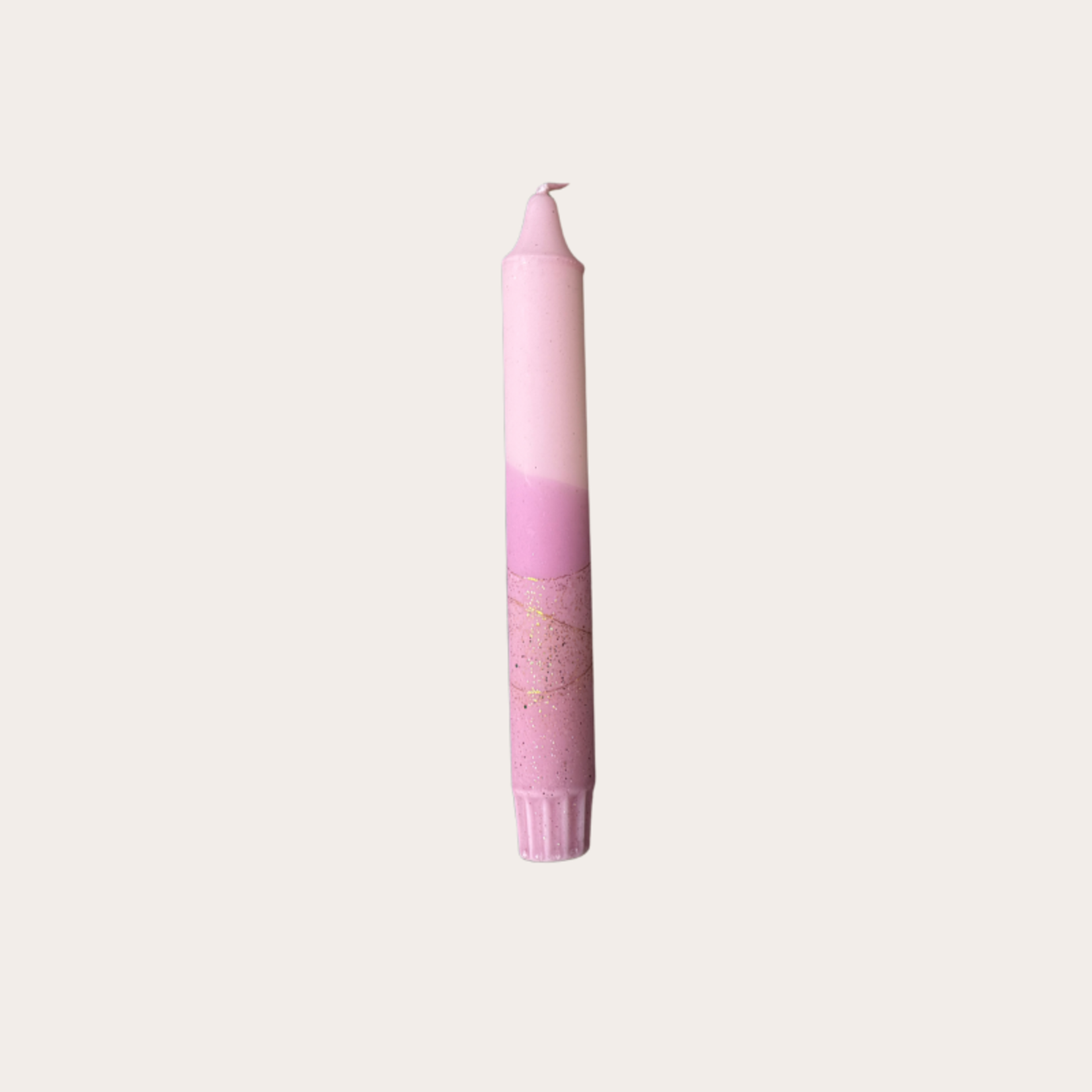 Kaars - Essence - Roze/goud glitter overloop
