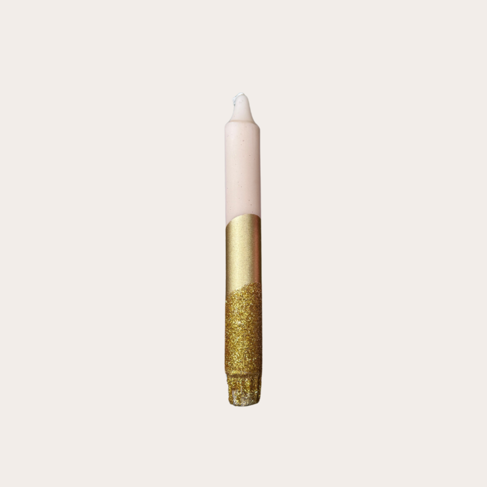 Kaars - Essence - Beige/goud glitter overloop