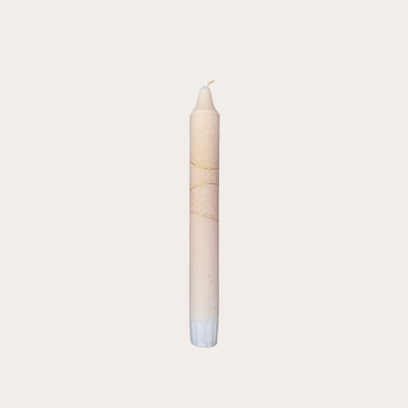 Kaars - Essence - Goud/beige glitter overloop