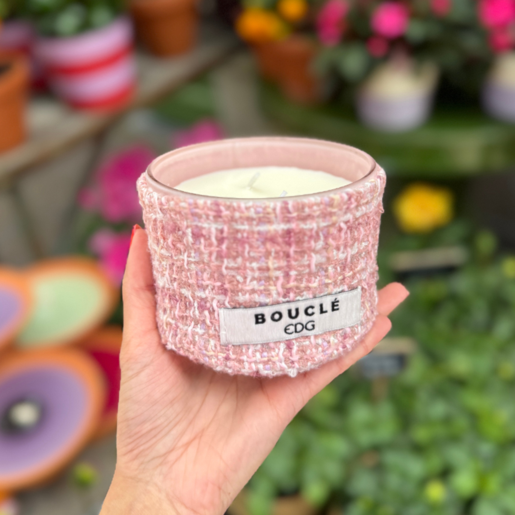 Geurkaars - boucle roze