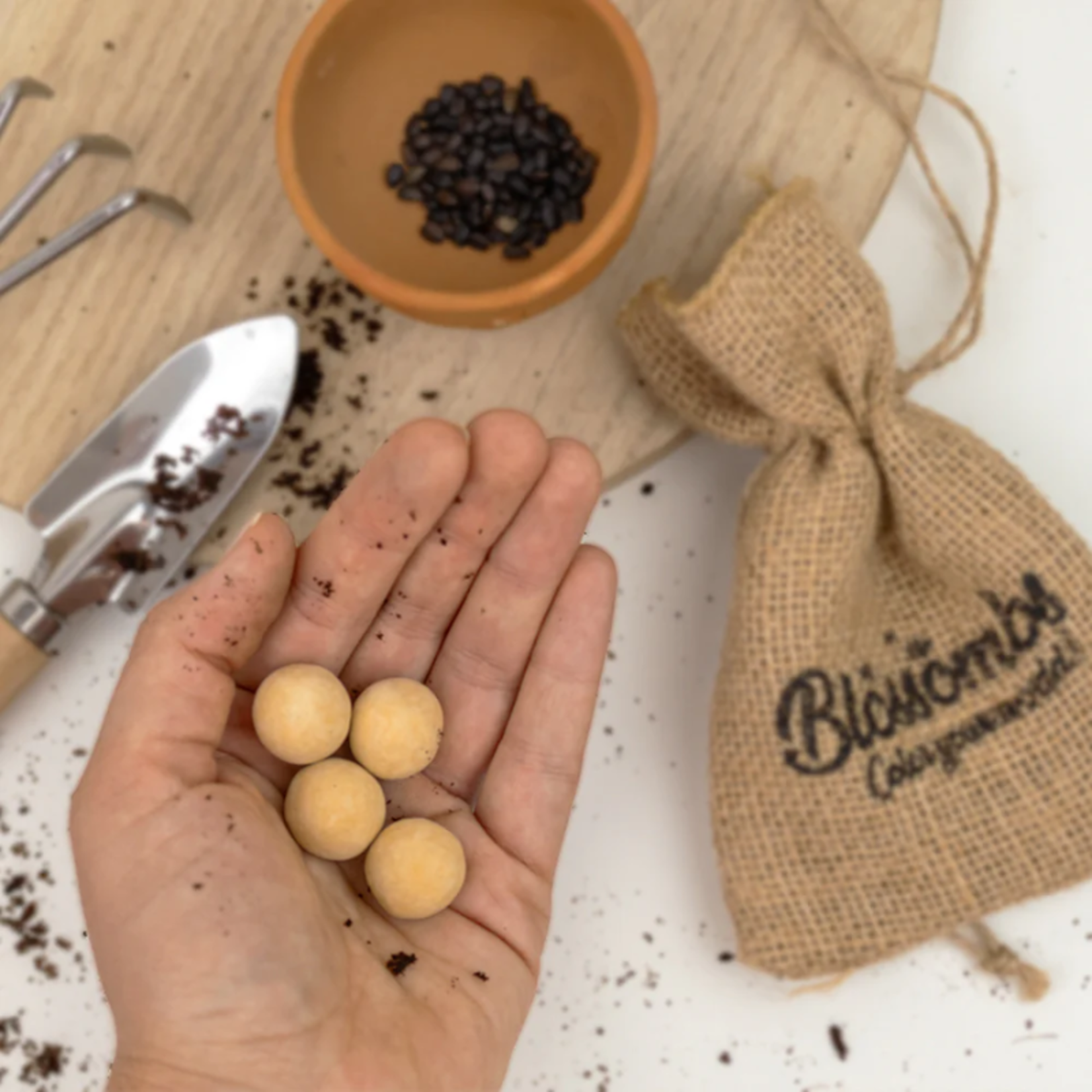 Zaadbommen doosje - Hoera - 4 stuks