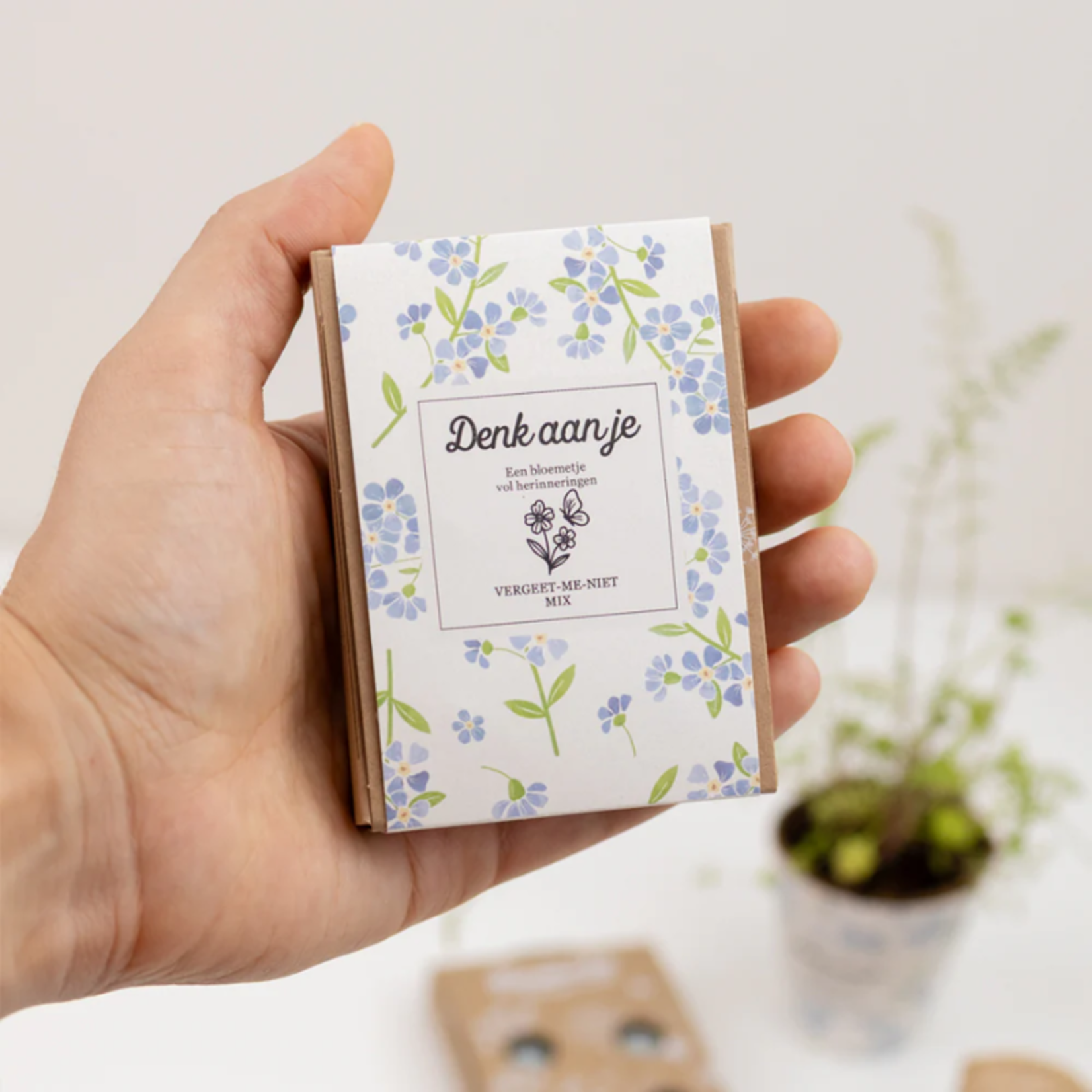 Zaadbommen doosje - Denk aan je - 4 stuks