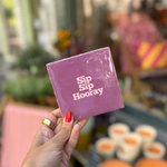Tegeltje - Sip sip hooray, paars met lichtroze