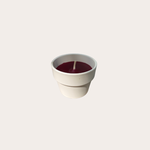 Buiten kaars -  creme terracotta pot S - Burgundy