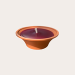 Buiten kaars - terracotta pot L - Burgundy