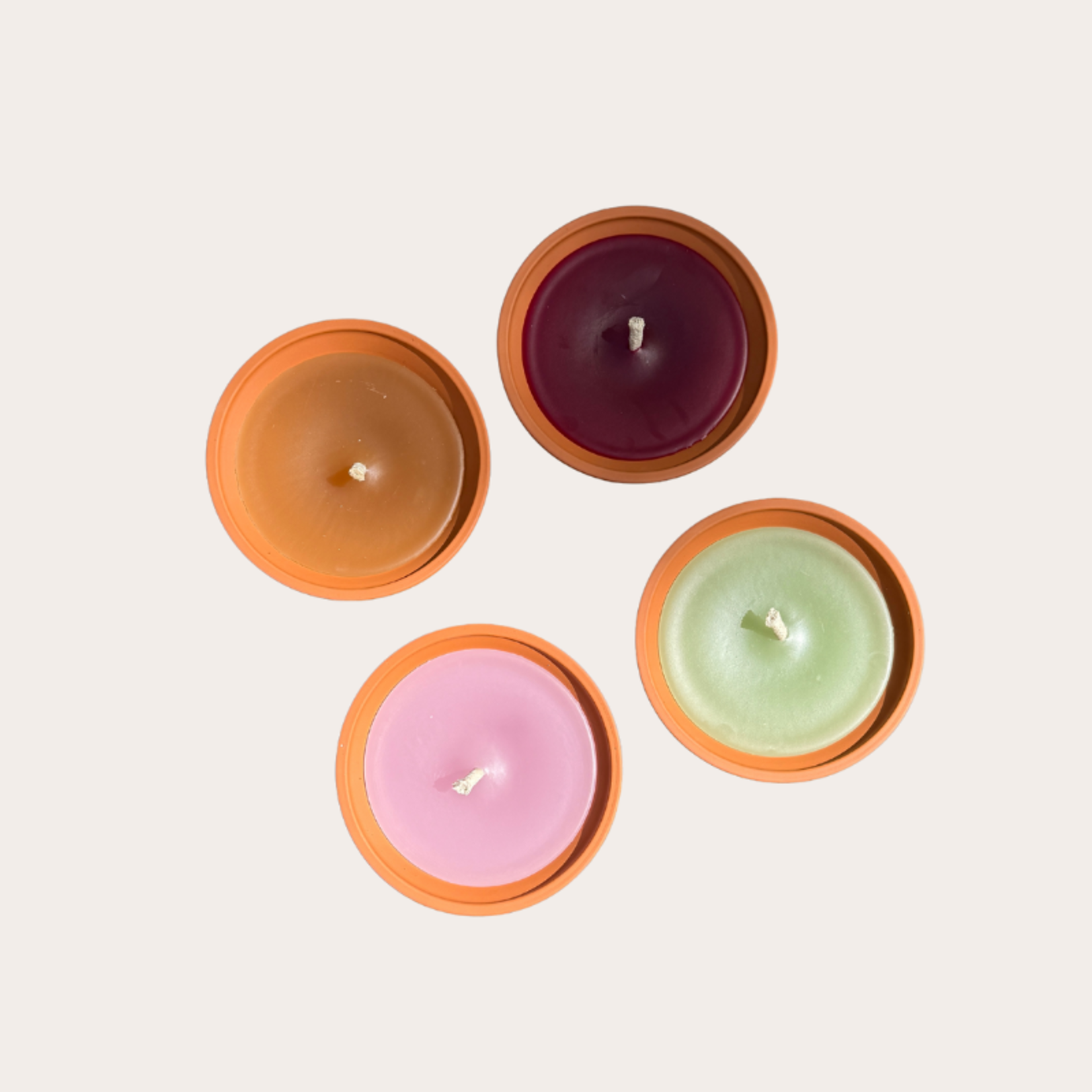 Buiten kaars - terracotta pot L - Marshmallow