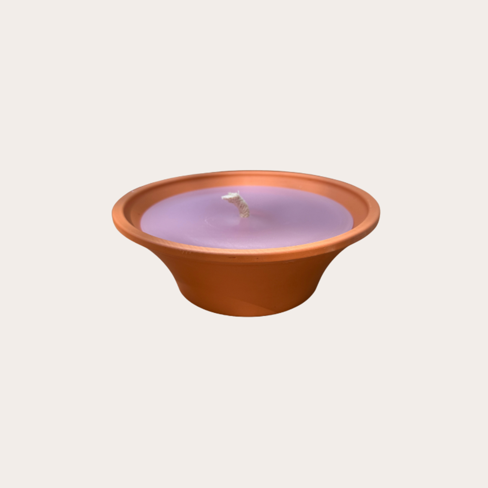 Buiten kaars - terracotta pot L - Marshmallow