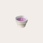 Buiten kaars -  creme terracotta pot S - Marshmallow