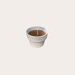 Buiten kaars -  creme terracotta pot S - Cappuccino
