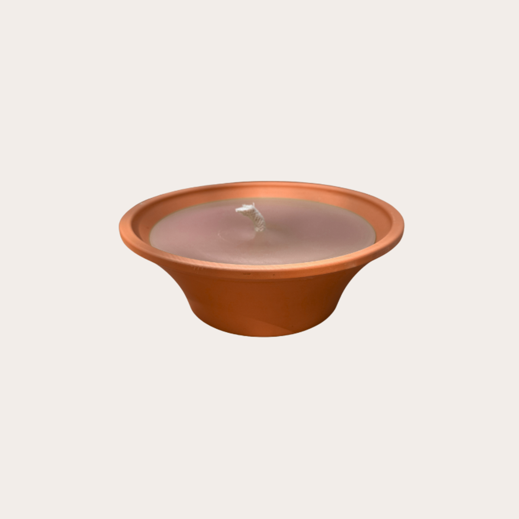 Buiten kaars - terracotta pot L - Cappuccino