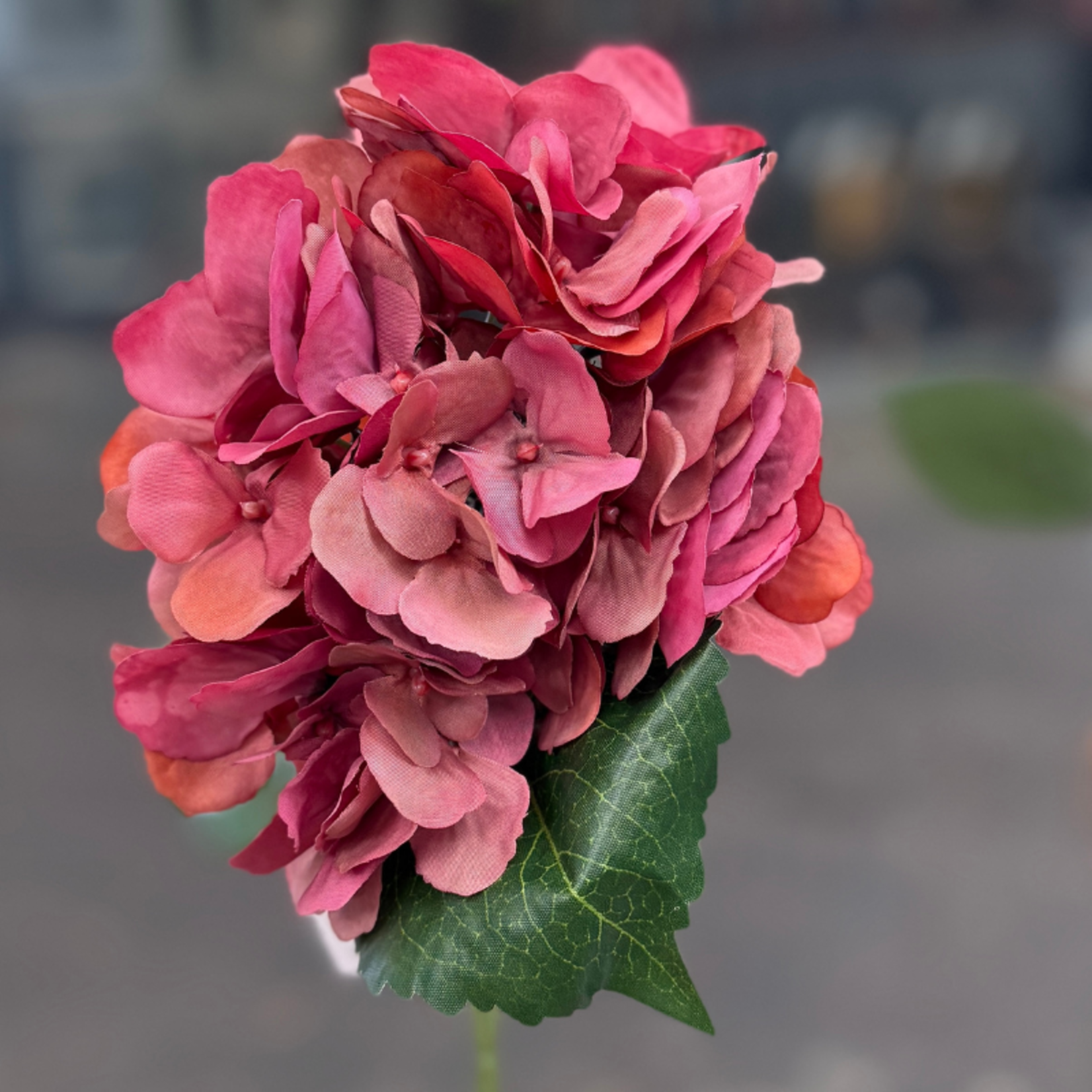 Zijden bloem - Hortensia - bordeaux
