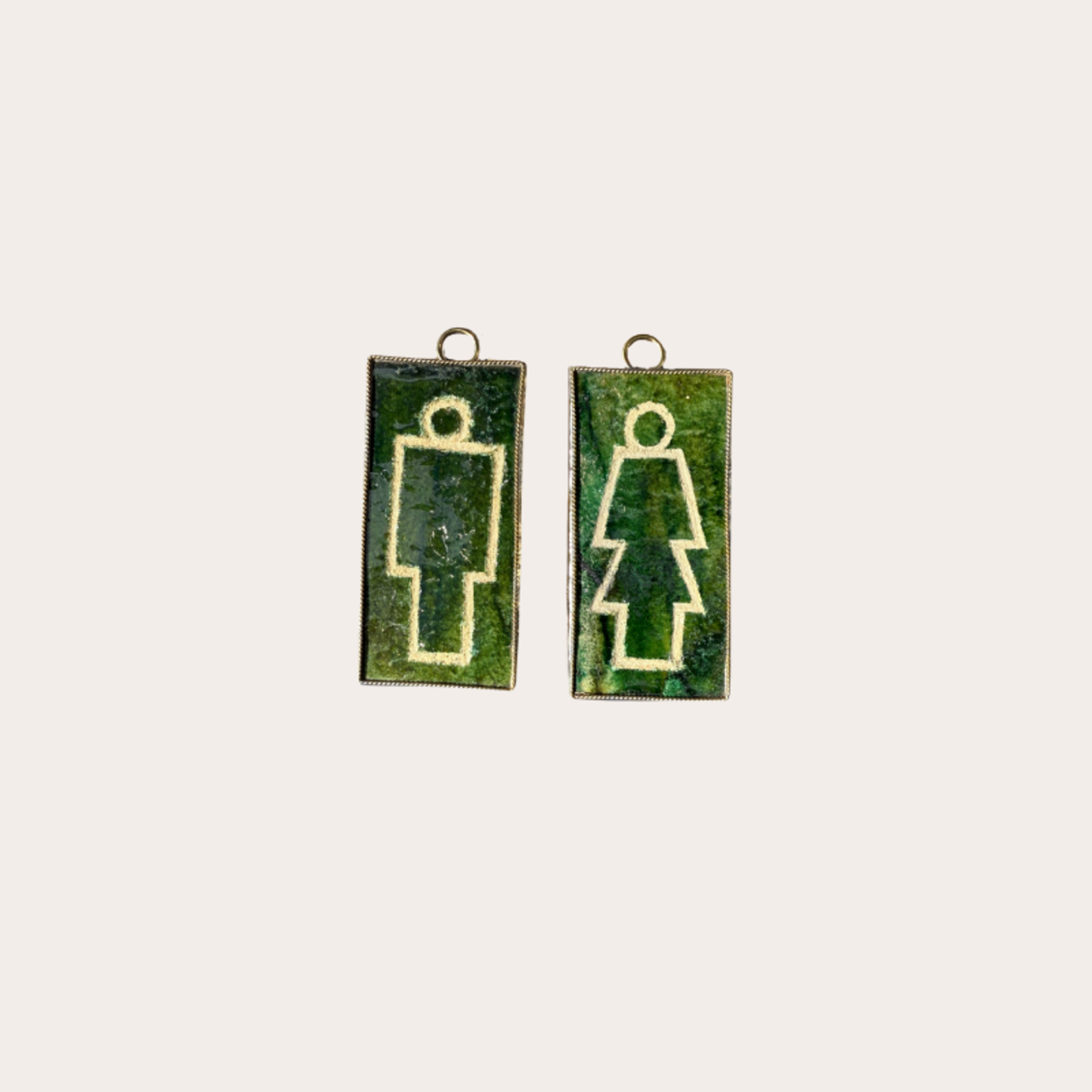 Zelliges - Toiletbordjes set - Groen