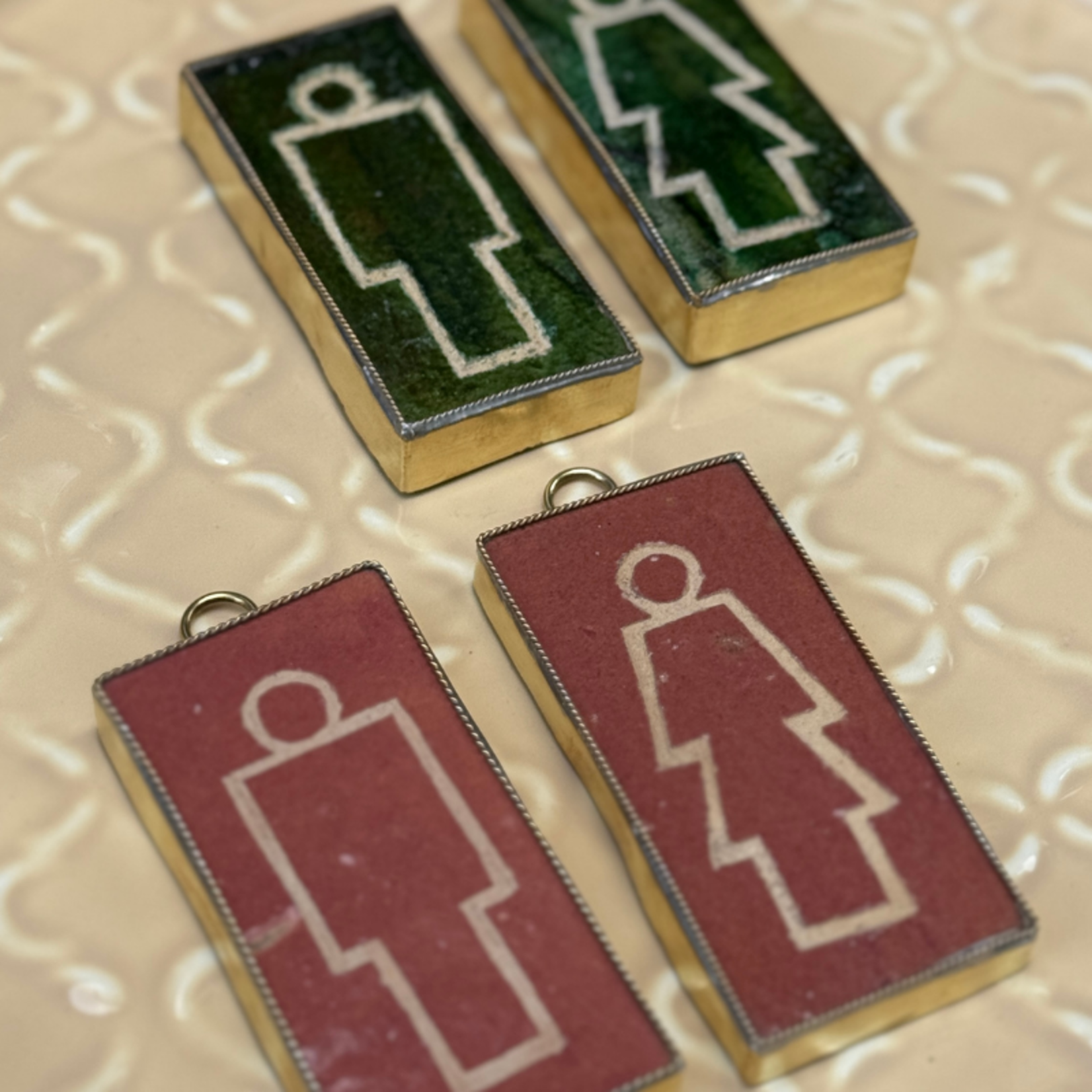 Zelliges - Toiletbordjes set - Groen