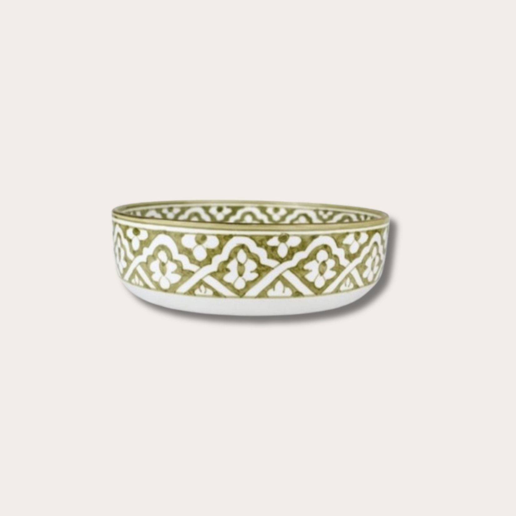 Chabi Chic Chabi Chic - schaal groot - kaki bloemen