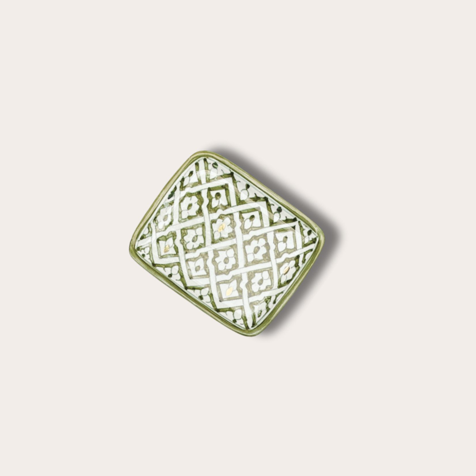 Chabi Chic Chabi Chic - tray klein - kaki bloemen