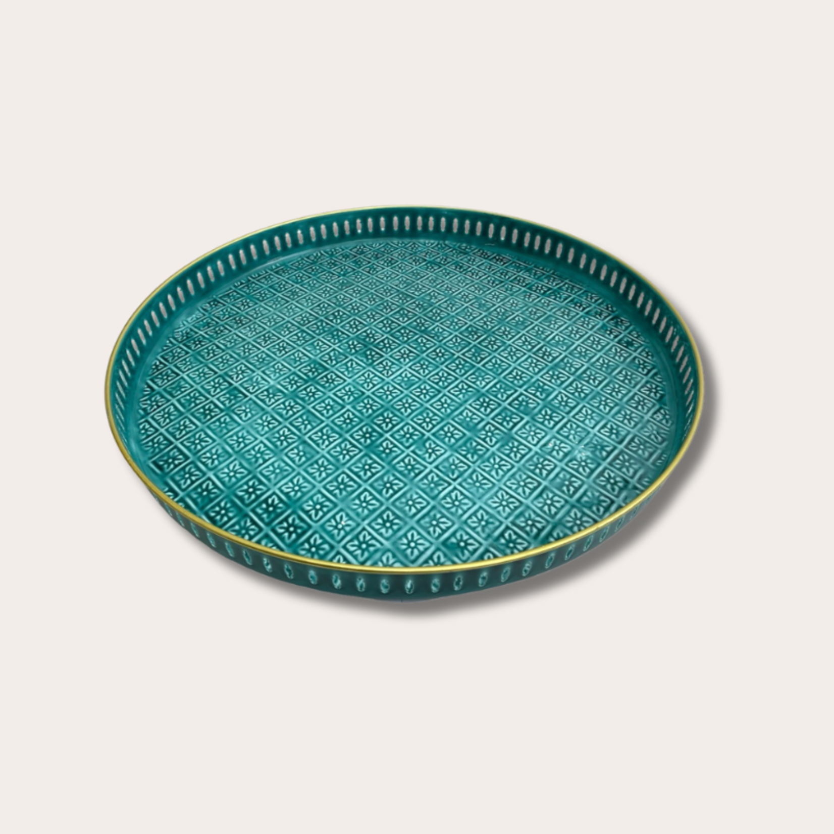 Dienblad Riviera - Emerald - L - flower