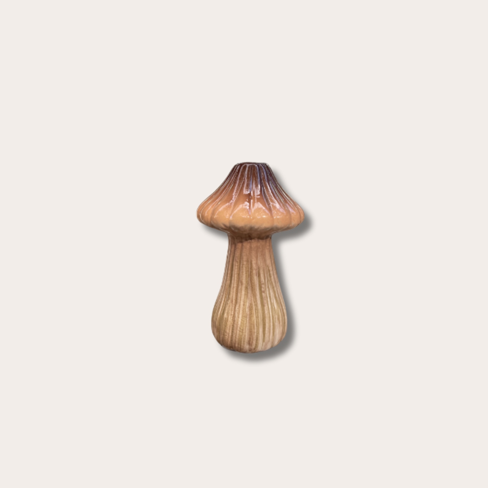 Paddestoel vaasje - ribbel