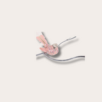 Clip ornament - Vogel - Glitter - Roze