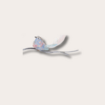 Clip ornament - Vogel - Glitter - Blauw