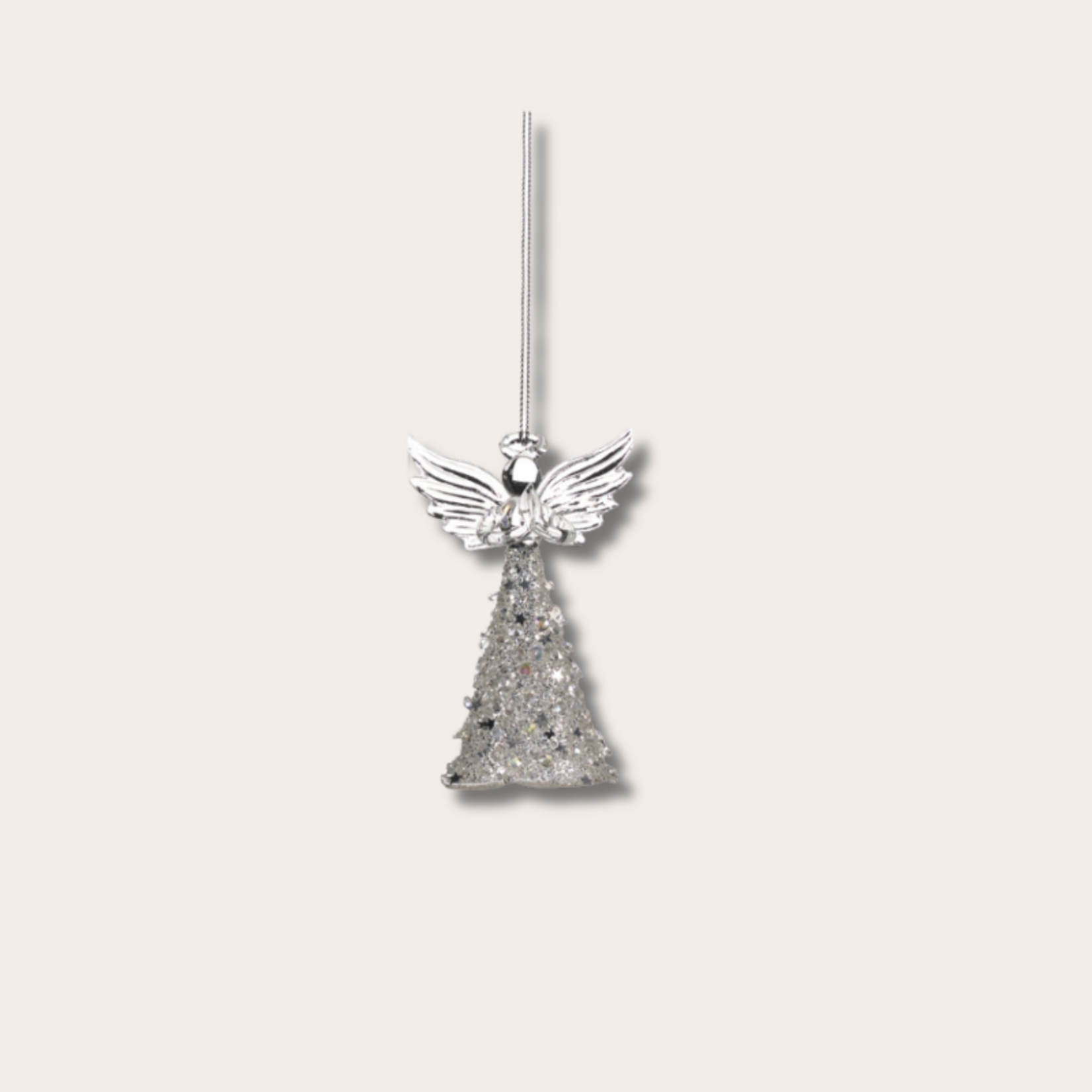 Kerstornament - Engel - Boekje - Zilver