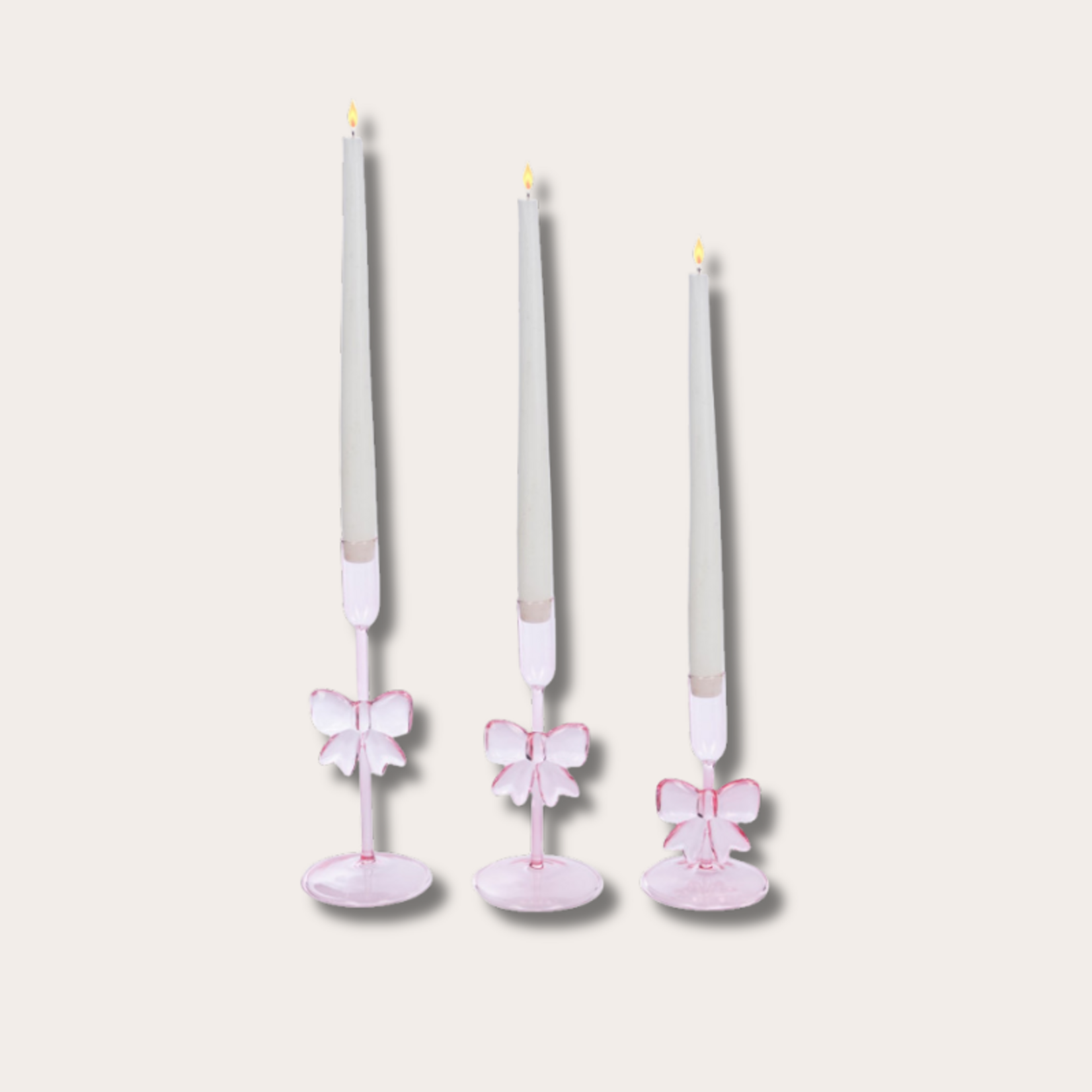 Kandelaar - Strik - Roze