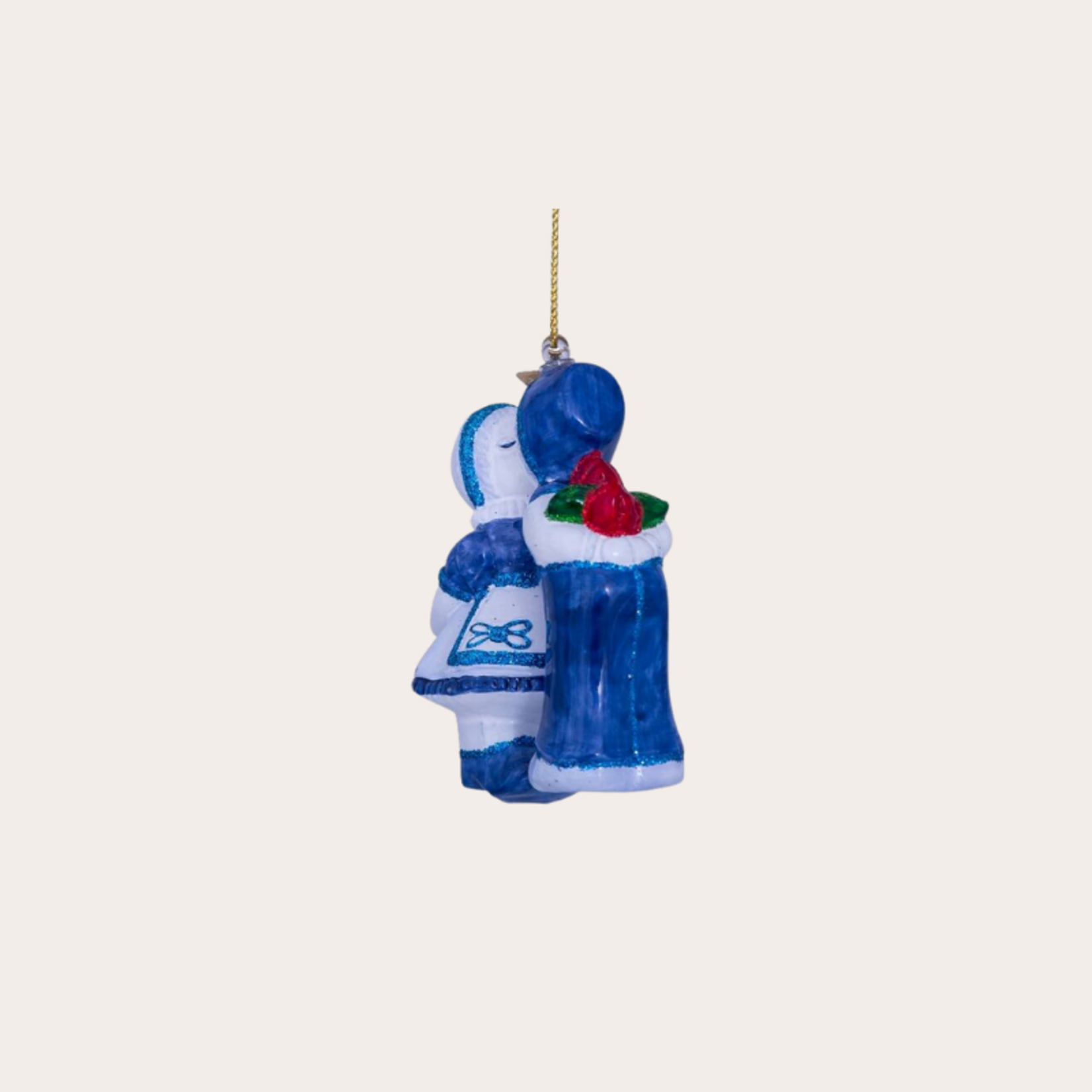 Vondels Ornament – Kussend stel - Delftsblauw