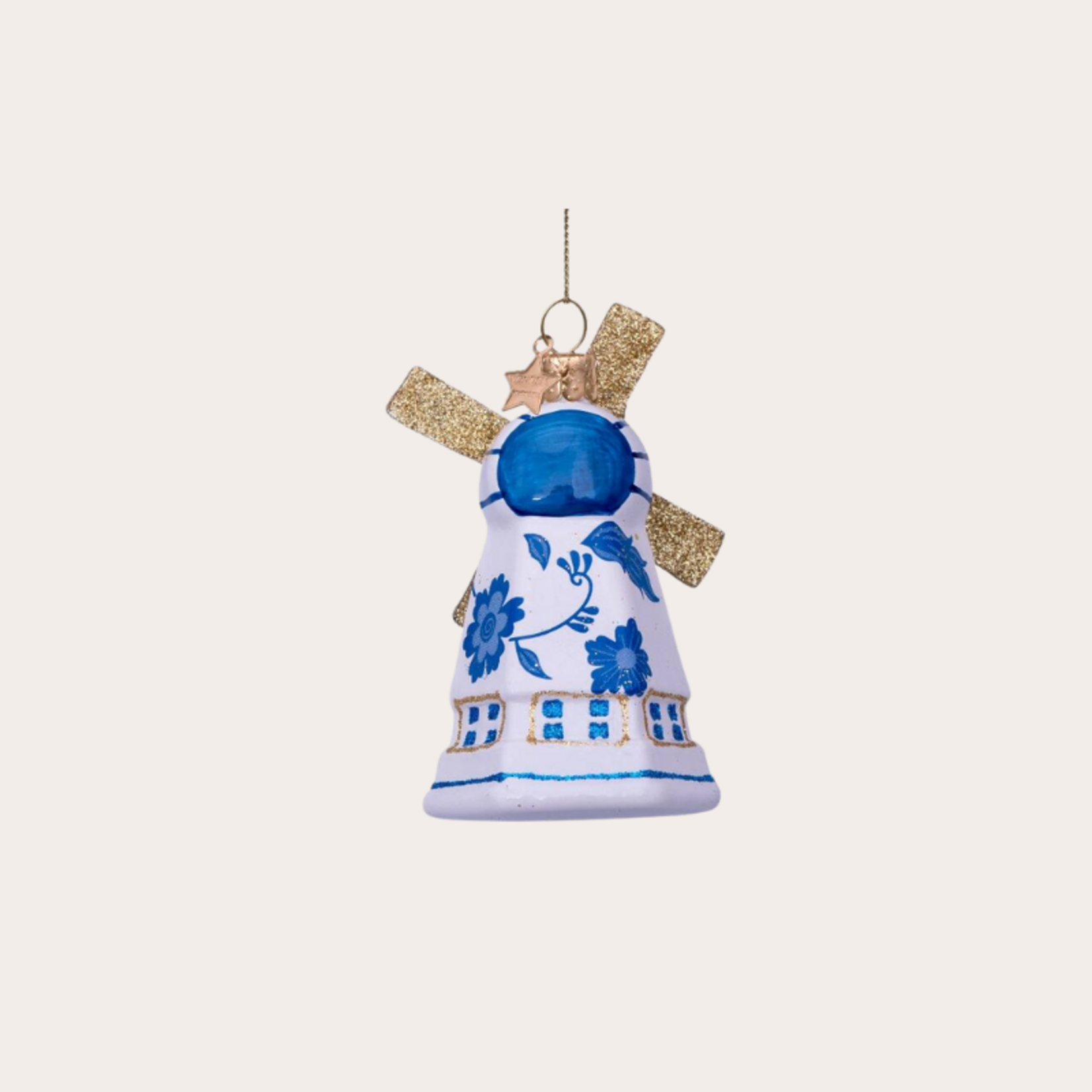 Vondels Ornament – Molen - Delftsblauw