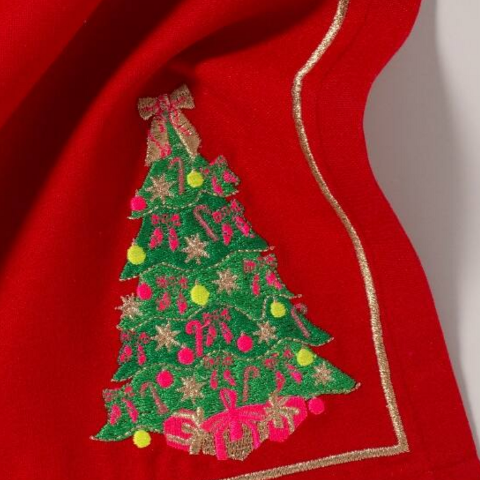 Vondels Servet – Kerstboom rood (2 stuks)