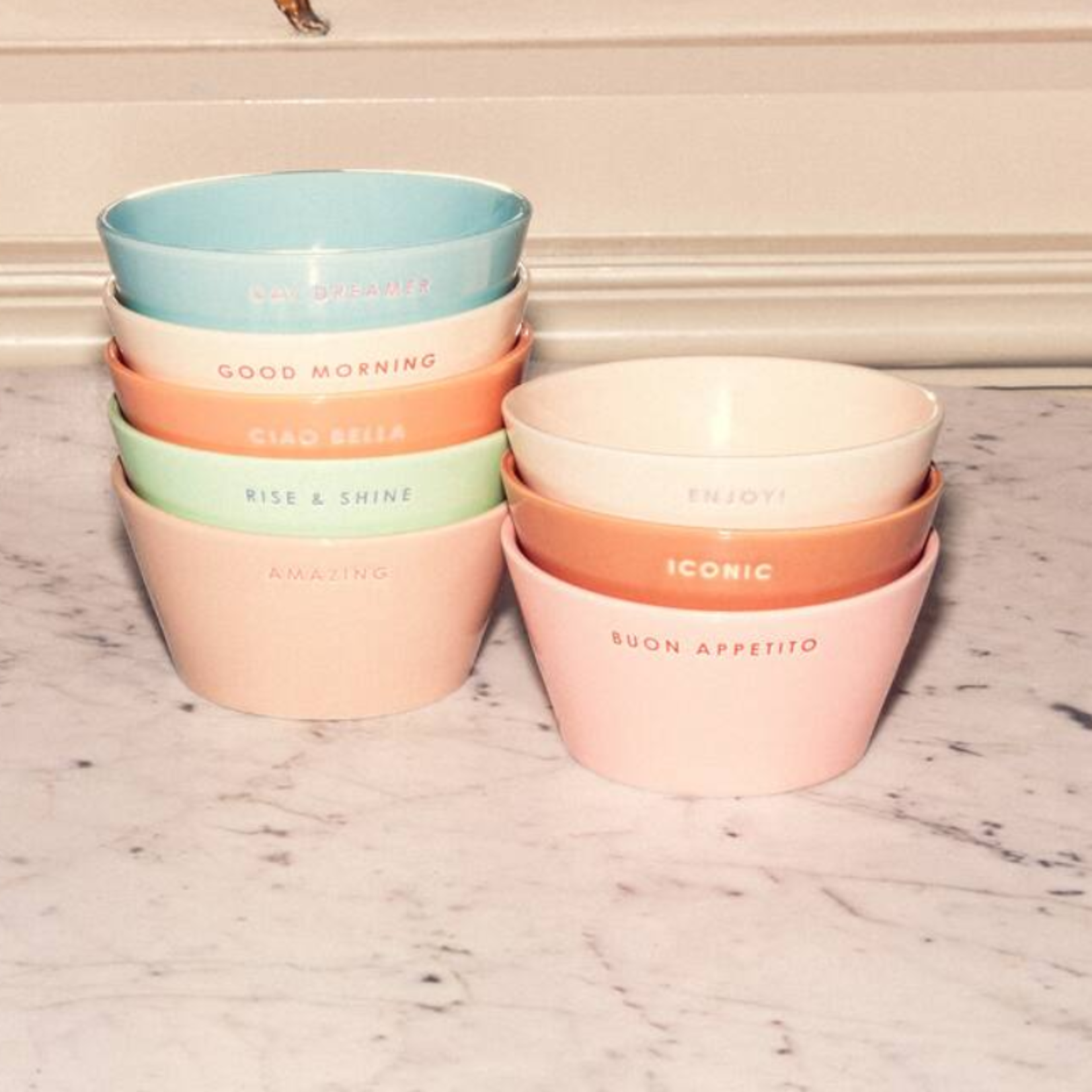 Vondels Ceramic bowl - Good morning - Camel