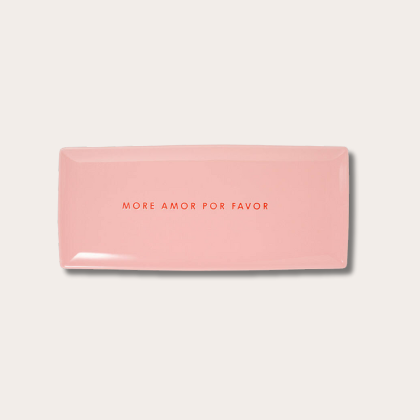 Vondels Ceramic plate - More amor por favor - Pink