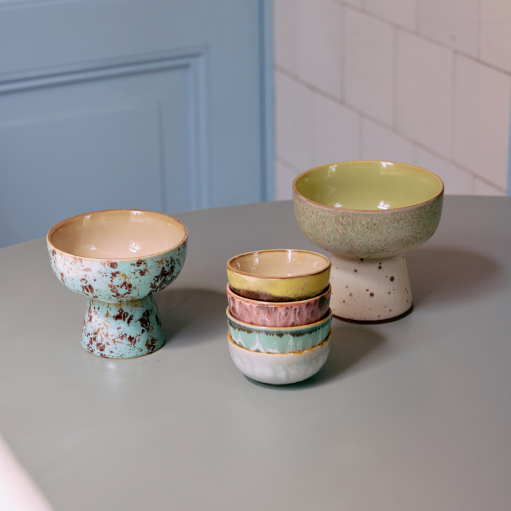 HKliving HKliving - Tapas bowl on base - Patina - S