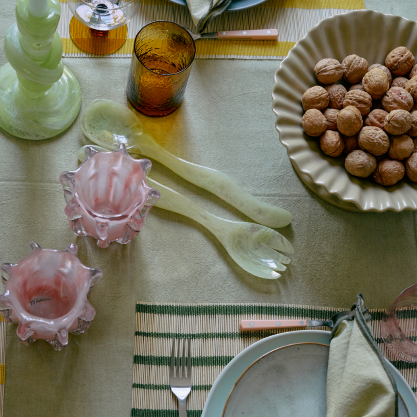 HKliving HKliving - Salad cutlery - Mist green